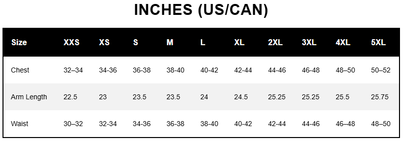 Men Size Guide Image 1