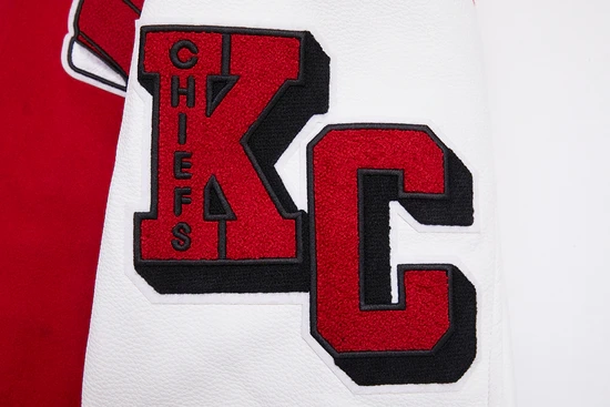 Men’s NFL Kansas City Chiefs Mashup Rib Wool Varsity Jacket