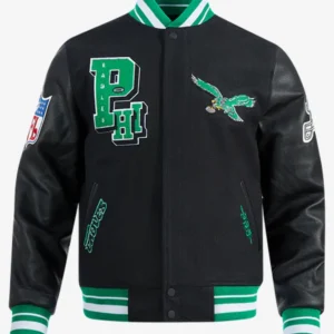 Men’s NFL Philadelphia Eagles Rib Wool Varsity Jacket
