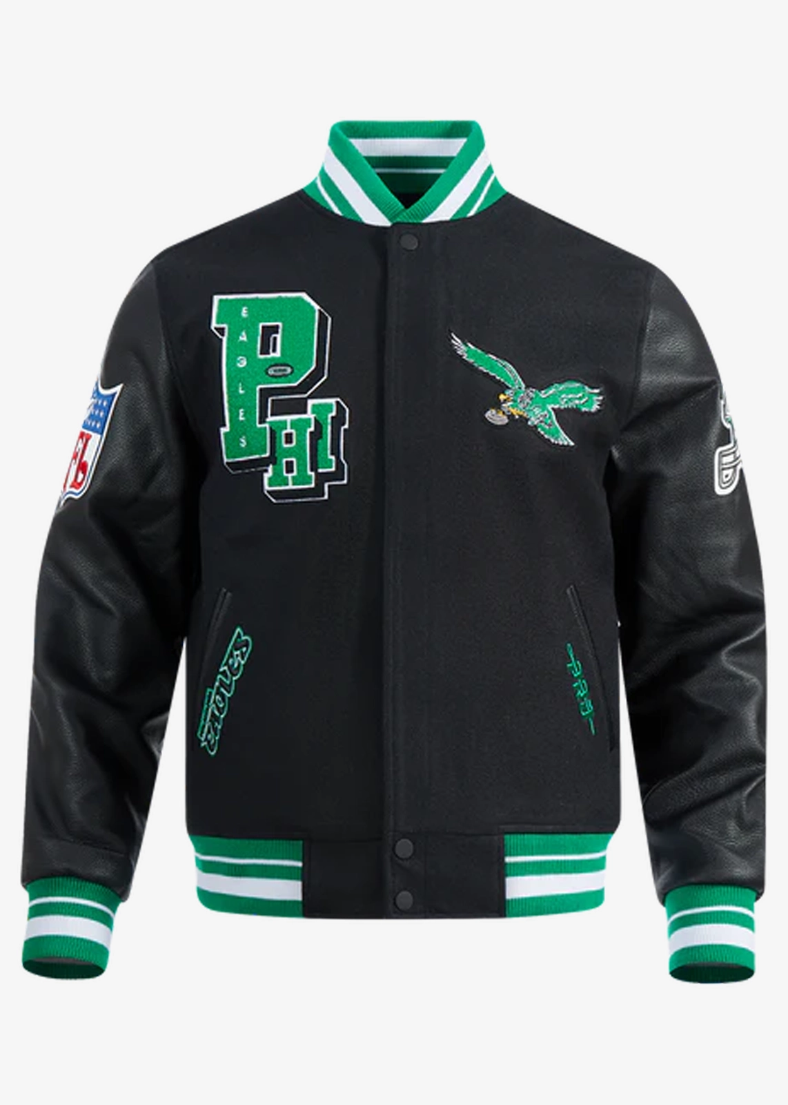 Men’s NFL Philadelphia Eagles Rib Wool Varsity Jacket