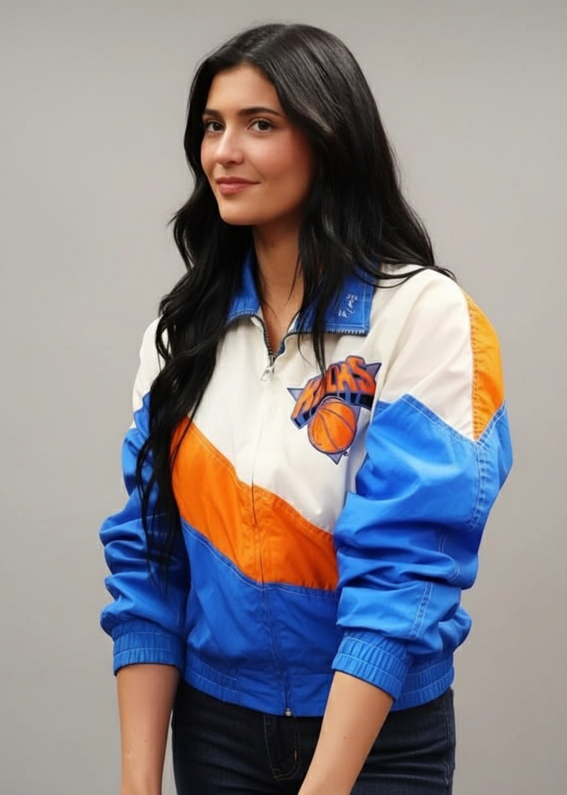 Kylie Jenner Knicks Game Jacket