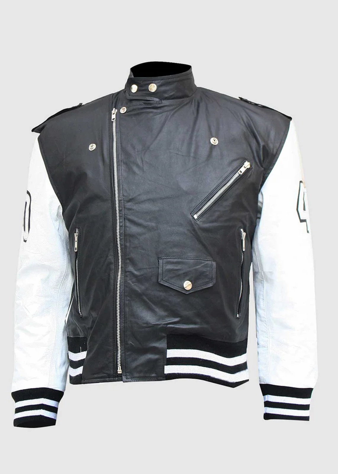 Black and White Varsity Jacket