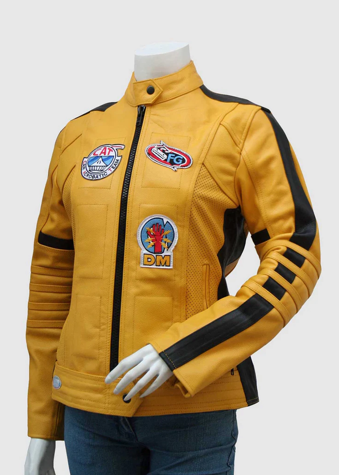 Women’s Kill Bill Black and Yellow Leather Jacket