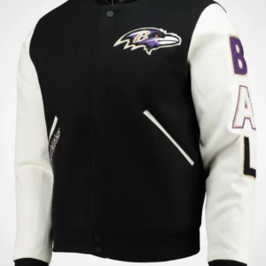 Baltimore Ravens Logo Black & White Jacket