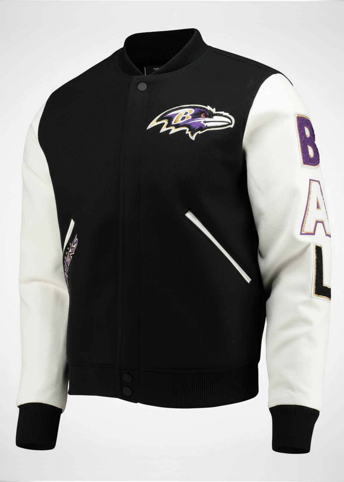 Baltimore Ravens Logo Black & White Jacket