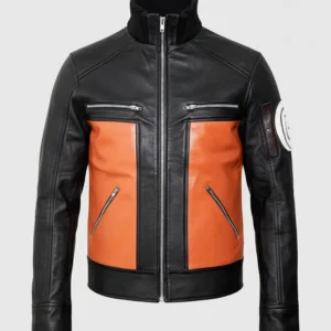 Black and Orange Naruto Shippuden Leather Jacket