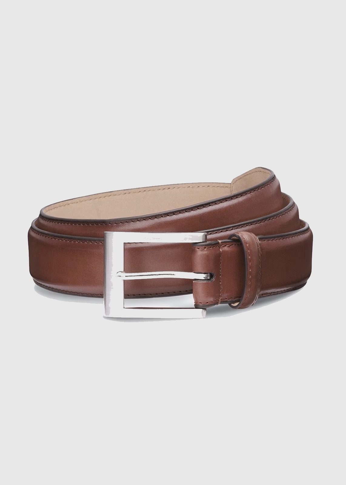 Glossy Leather Belt with Dark Edge Accents - Image 3