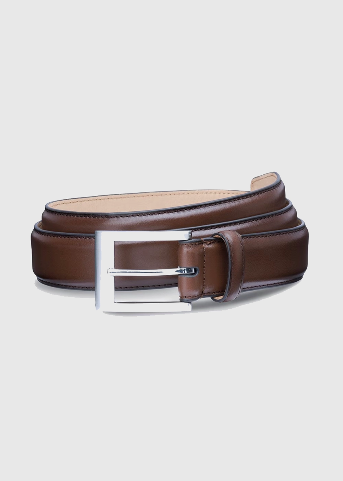 Glossy Leather Belt with Dark Edge Accents - Image 4