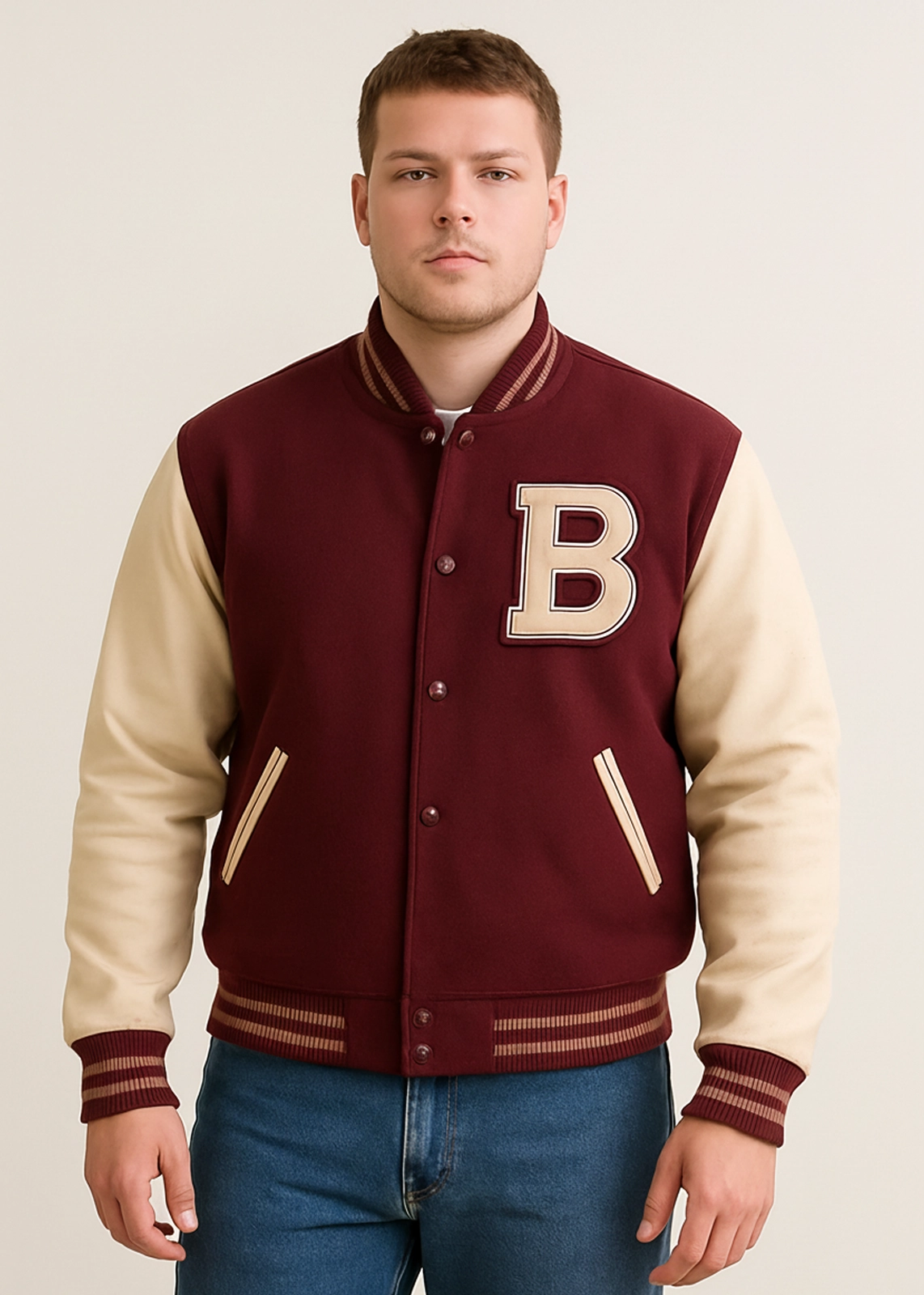 Hotline Miami Neon Brown Varsity Jacket