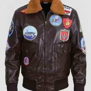 Maverick 	Top Gun Bomber Leather Jacket