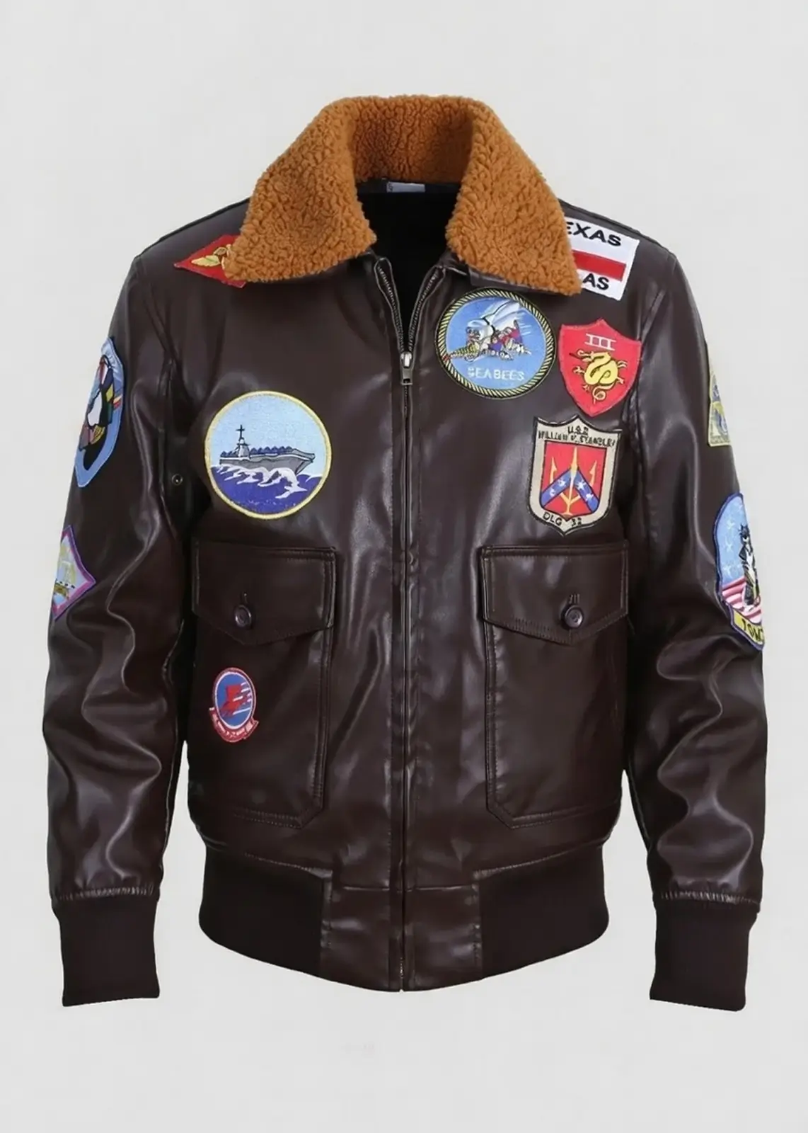 Maverick 	Top Gun Bomber Leather Jacket