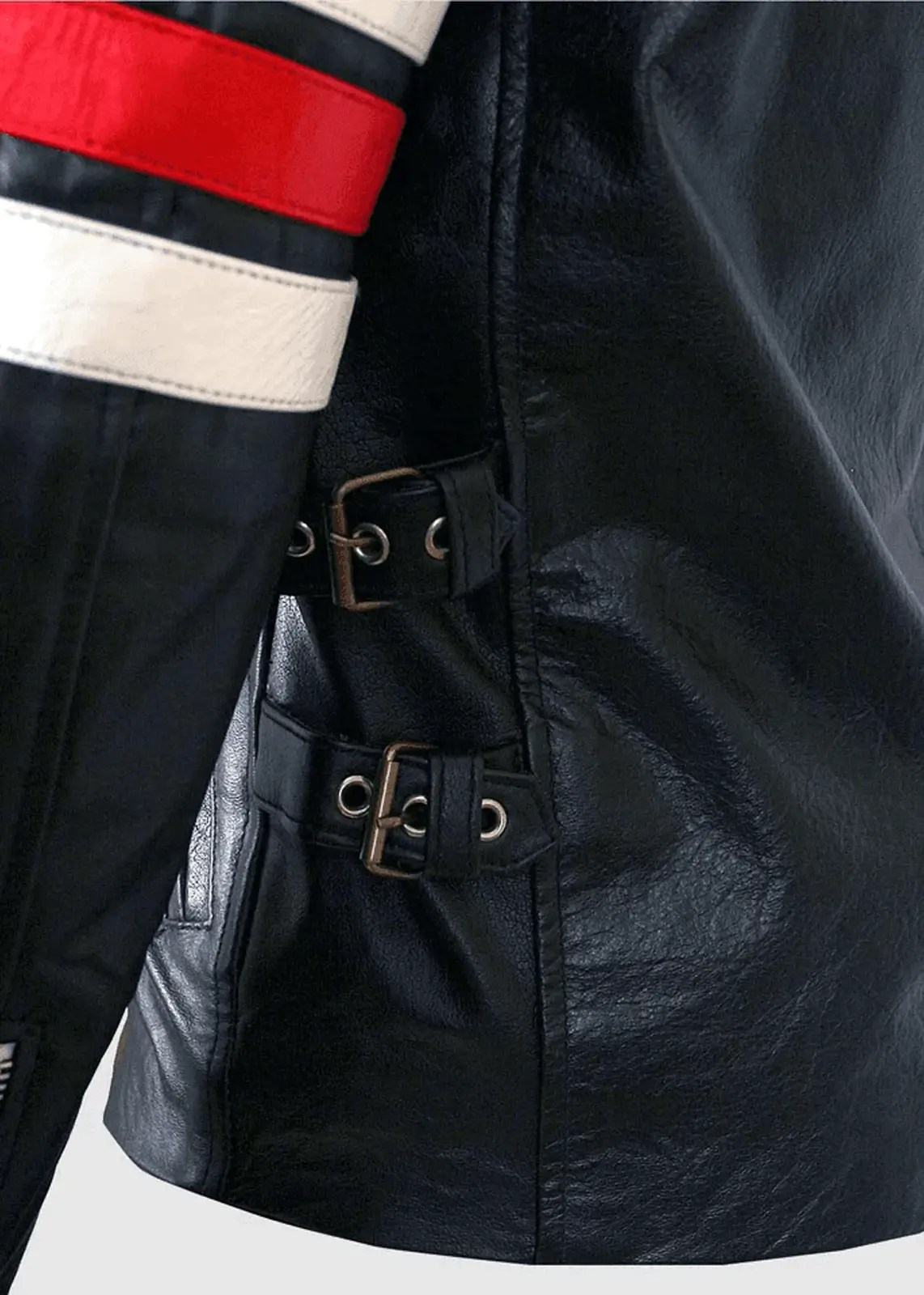 Men's Classic Black Leather Racing Jacket - Image 4