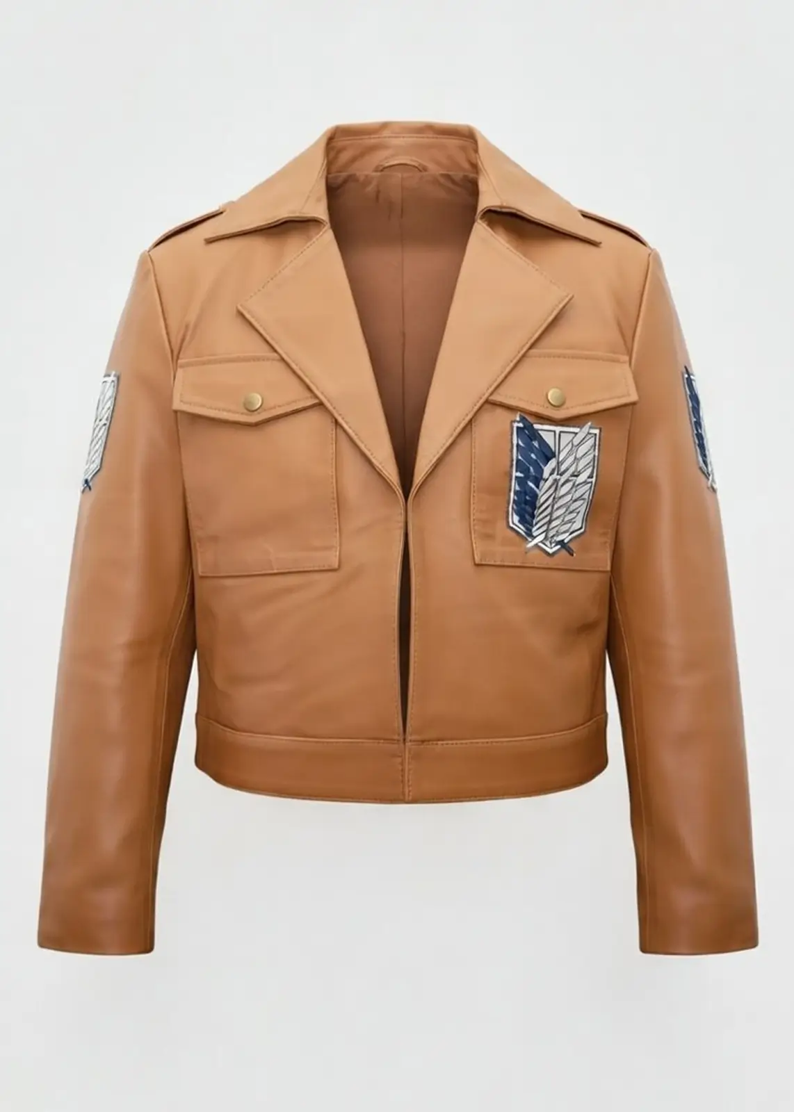 Men Brown Attack on Titan Leather Jacket