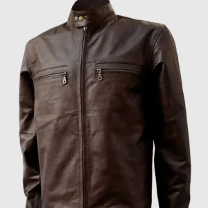 Men's Dark Brown Bomber Jacket