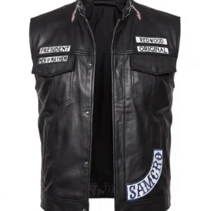 Men’s Sons of Anarchy Leather Vest Jacket