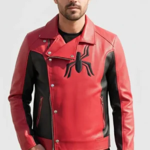 Mens Spiderman Last Stand Leather Jacket