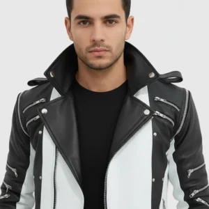 Michael Jackson's Black & White Leather Jacket