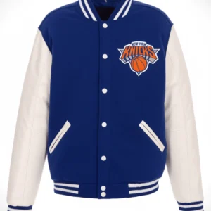 New York Knicks Blue Varsity Jacket