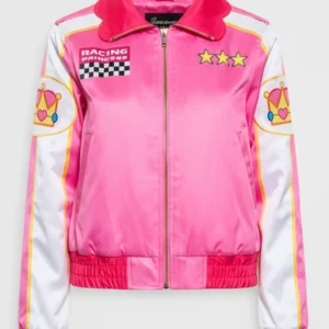 Women’s Pink Racing Princess Peach Bomber Jacket