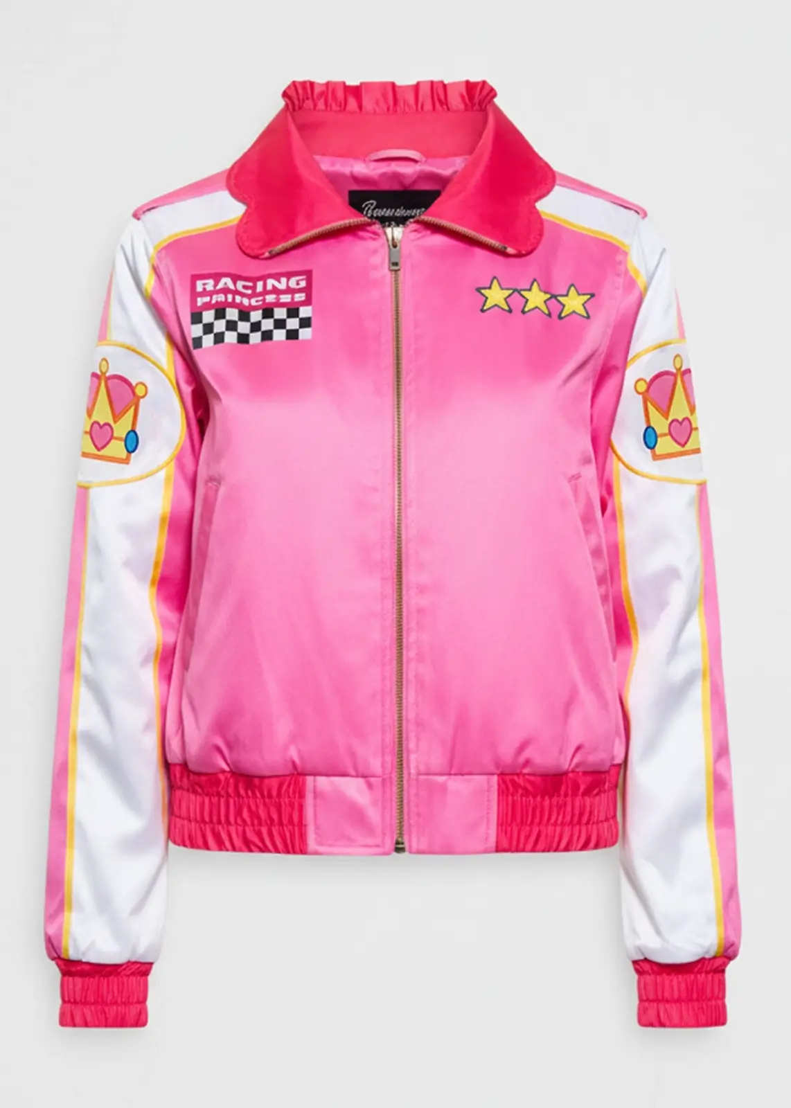 Women’s Pink Racing Princess Peach Bomber Jacket