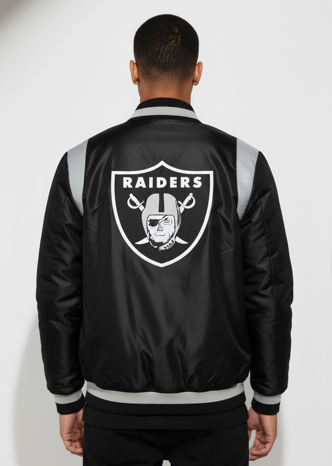Raiders House Black Bomber Jacket - Image 4