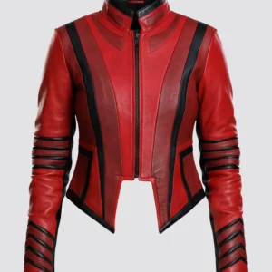 Red Leather Scarlet Witch Jacket