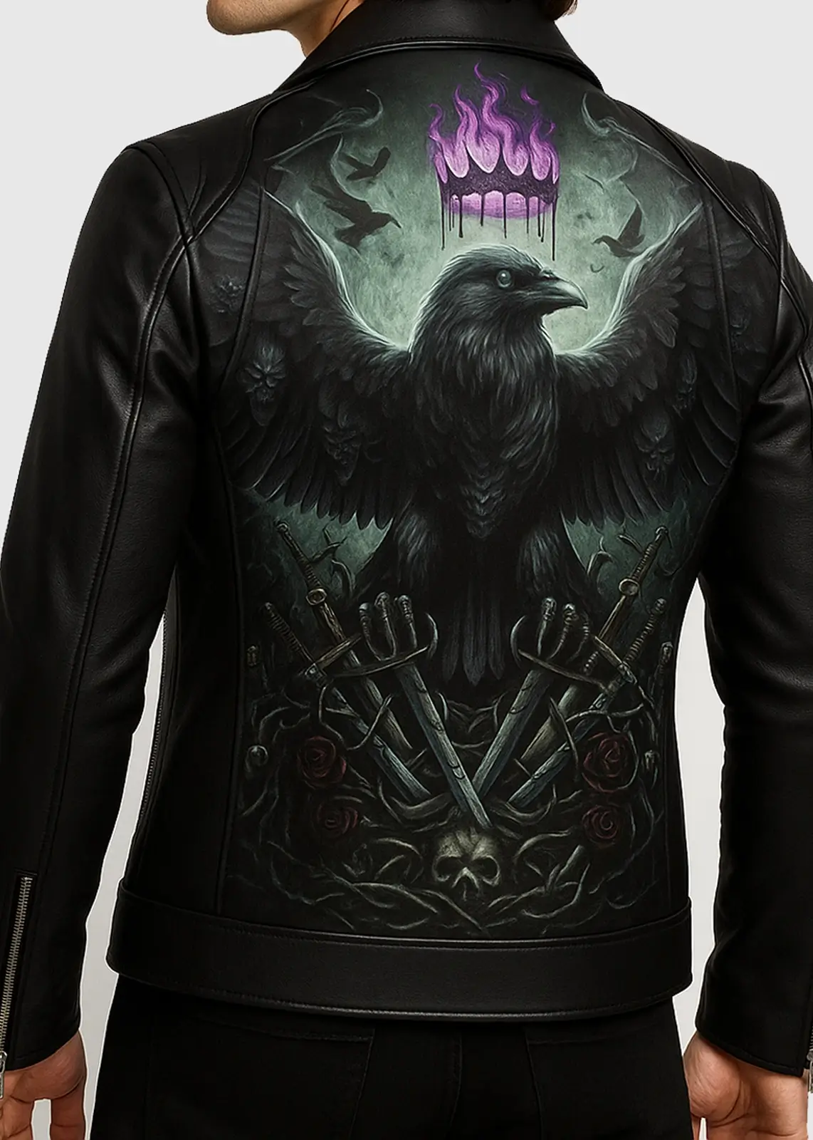 Raven King Leather Jacket - Image 5