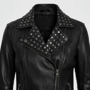 Studded Leather Jacket for Women