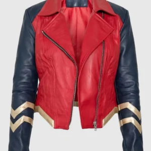 Wonder Woman Warrior Red Leather Jacket