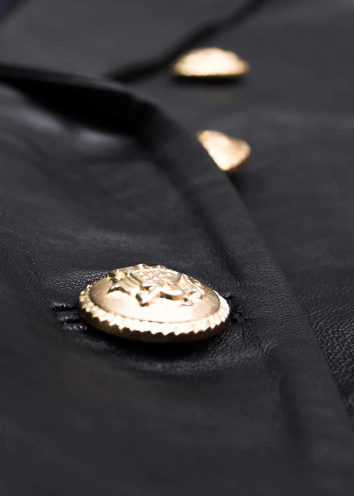 Kim Kardashian Inspired Black Leather Coat - Image 4
