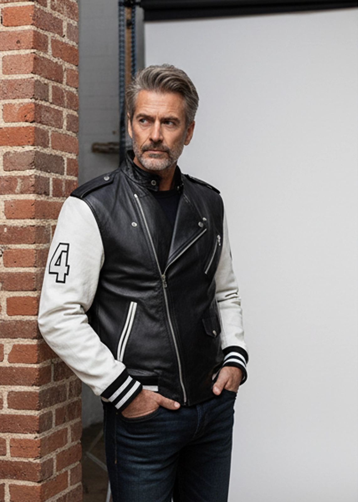 Black and White Varsity Jacket - Image 3