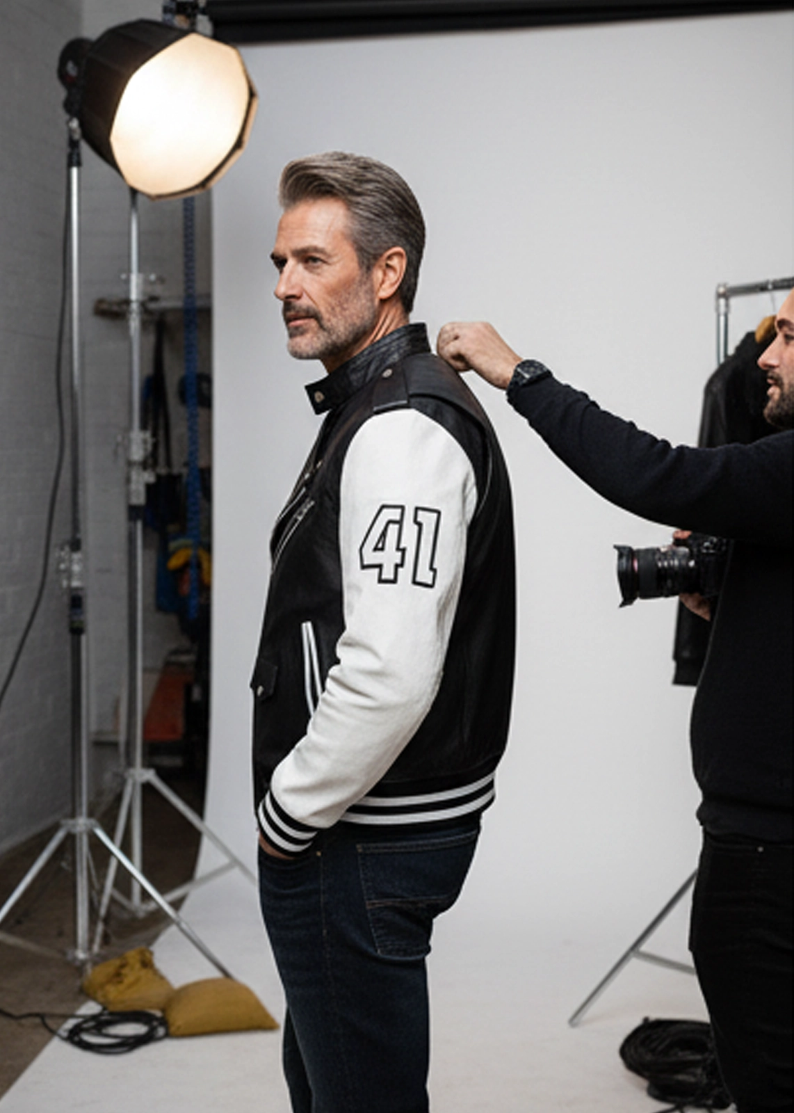 Black and White Varsity Jacket - Image 4