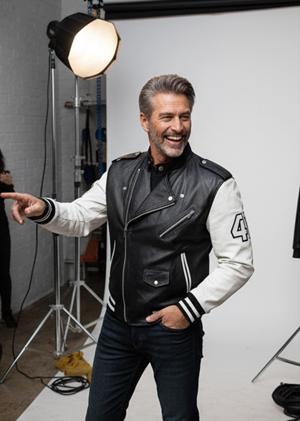 Black and White Varsity Jacket - Image 5