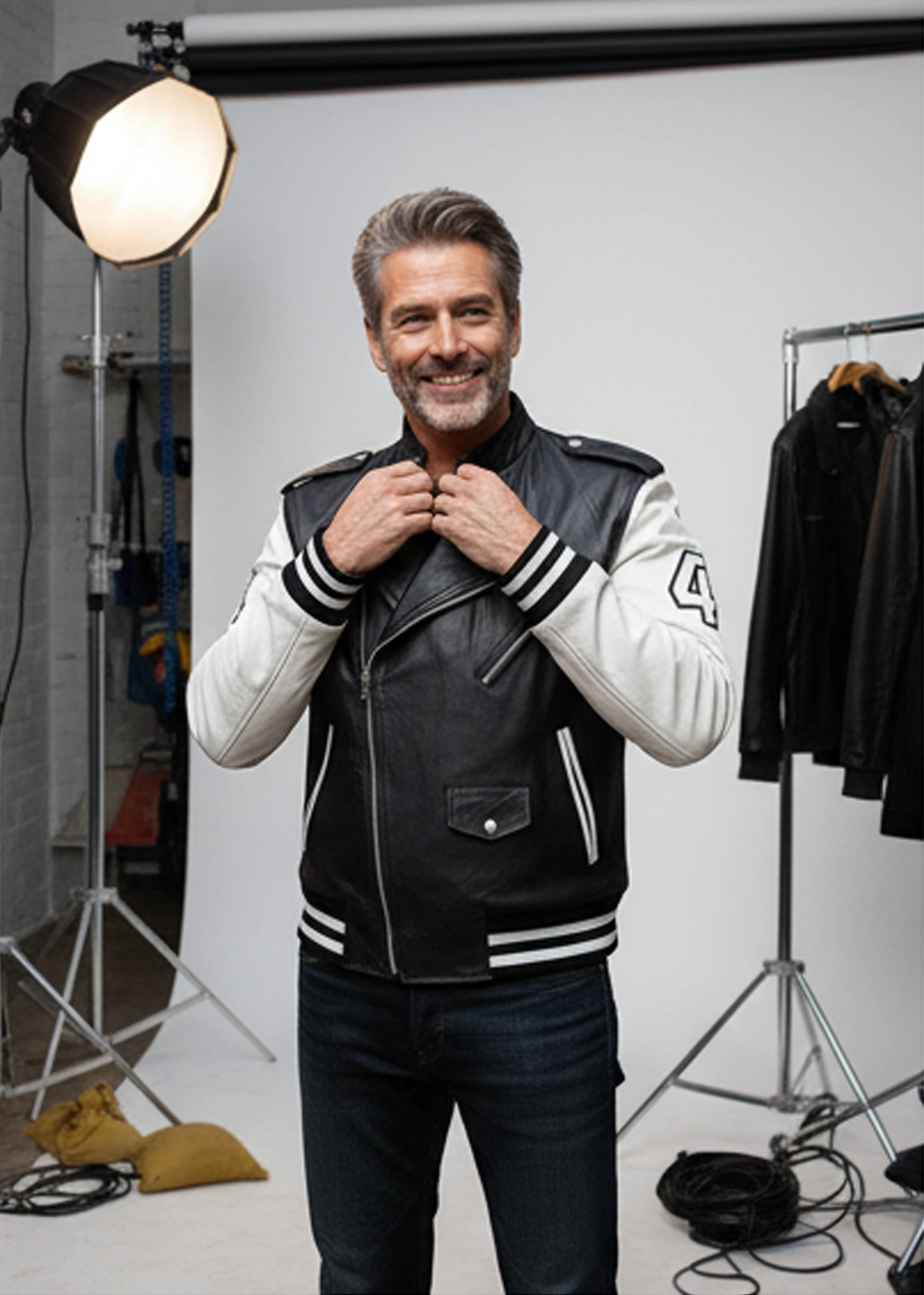Black and White Varsity Jacket - Image 6