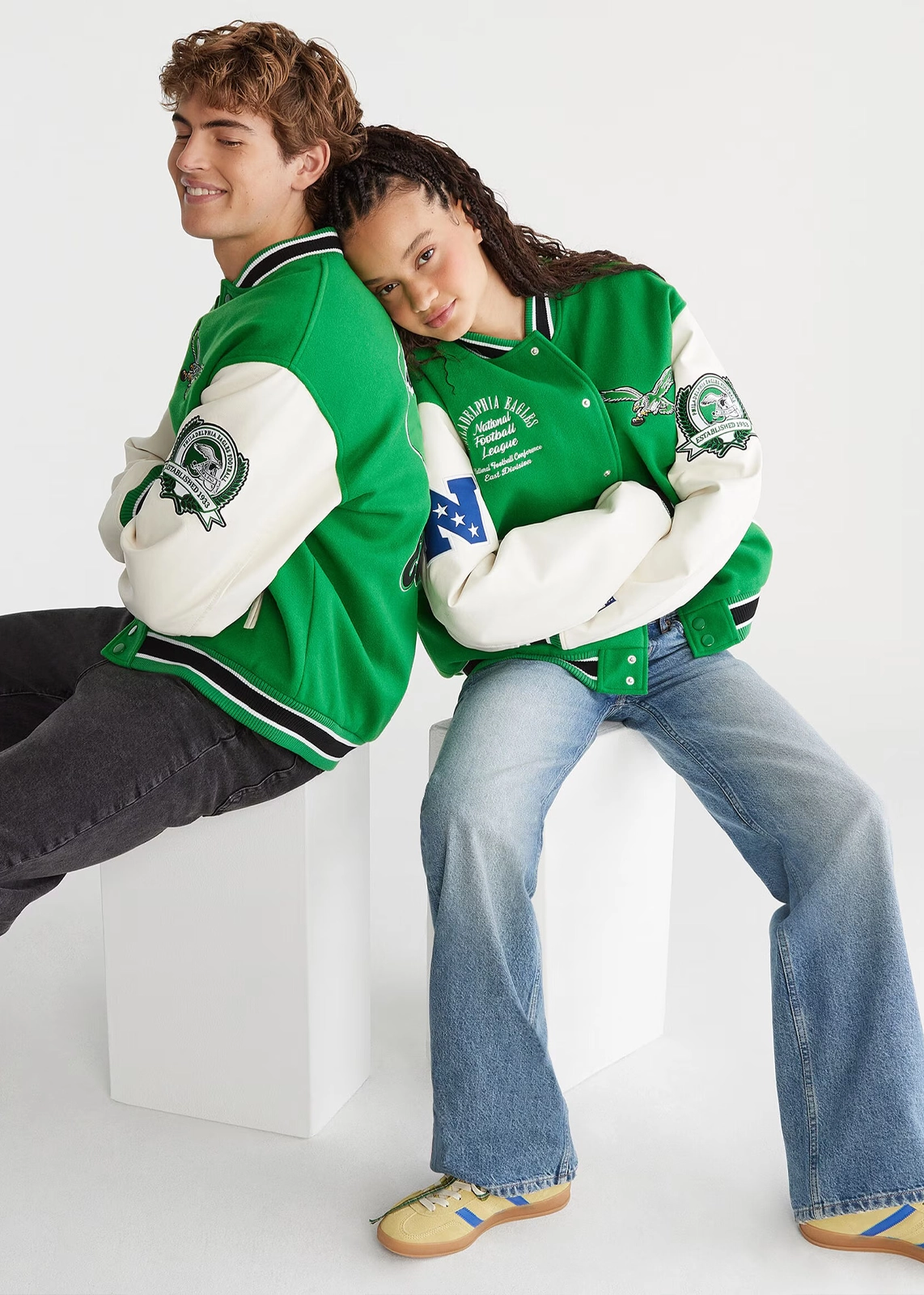 Philadelphia Eagles Varsity Bomber Jacket - Image 3
