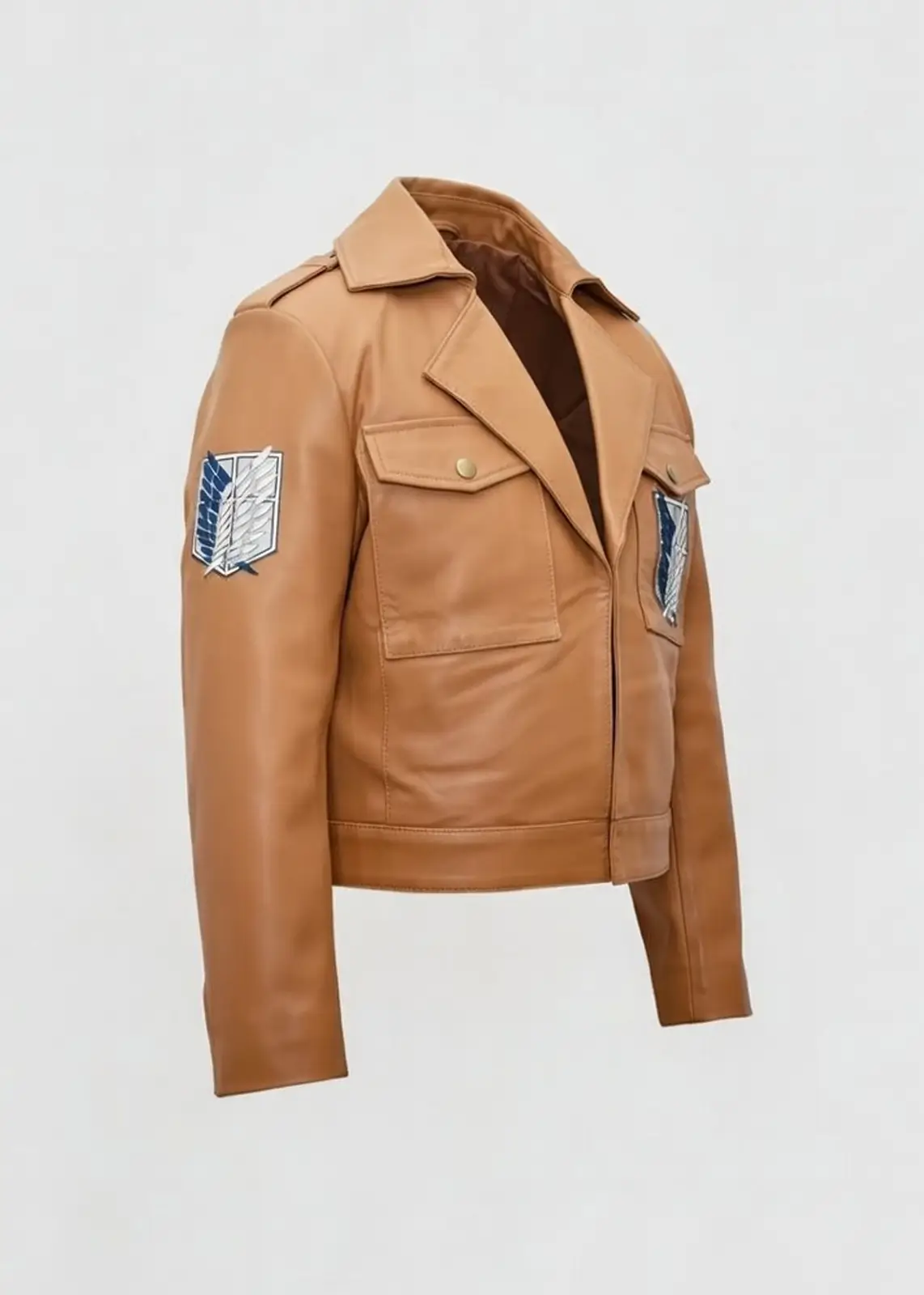 Men Brown Attack on Titan Leather Jacket