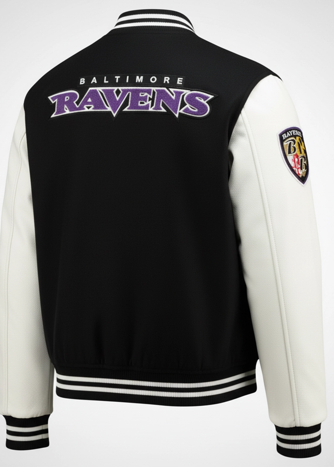 Baltimore Ravens Logo Black & White Jacket