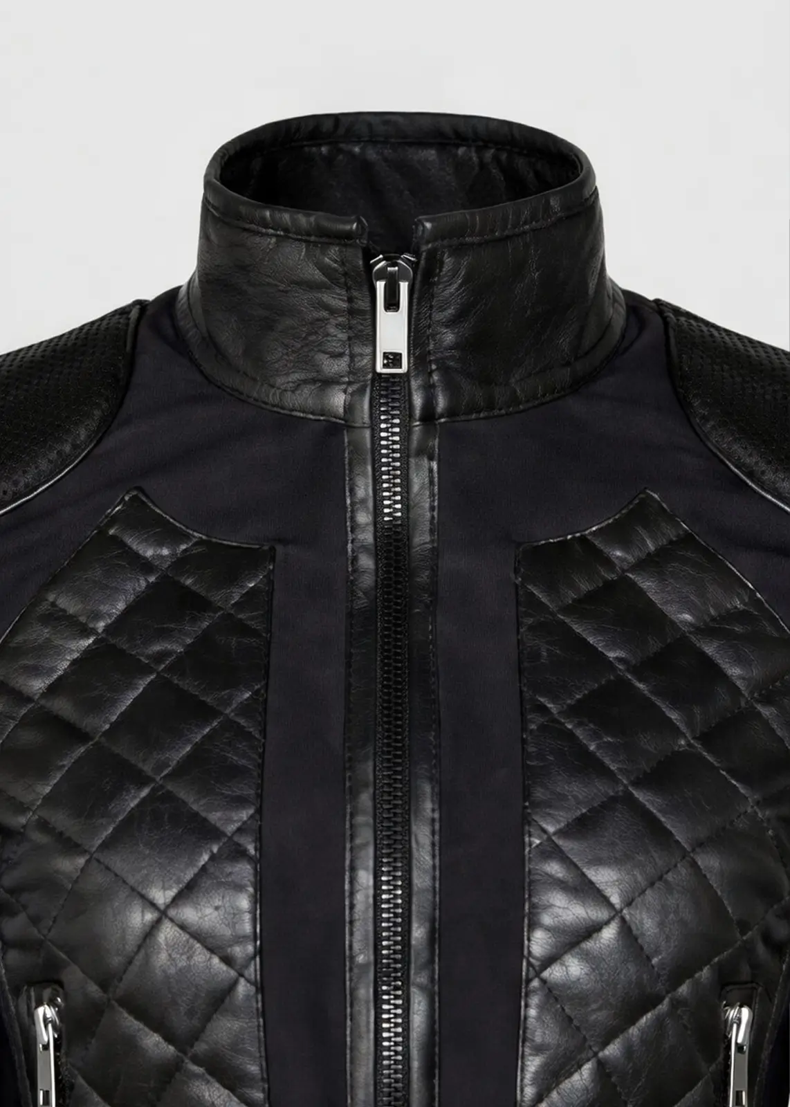 Black Corset Leather Jacket Worn By Evan Rachel - Image 5