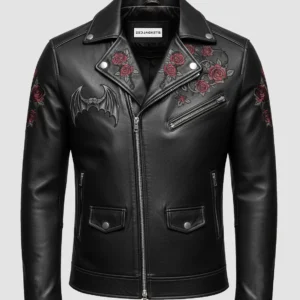 Gothic Bat Wings Leather Jacket