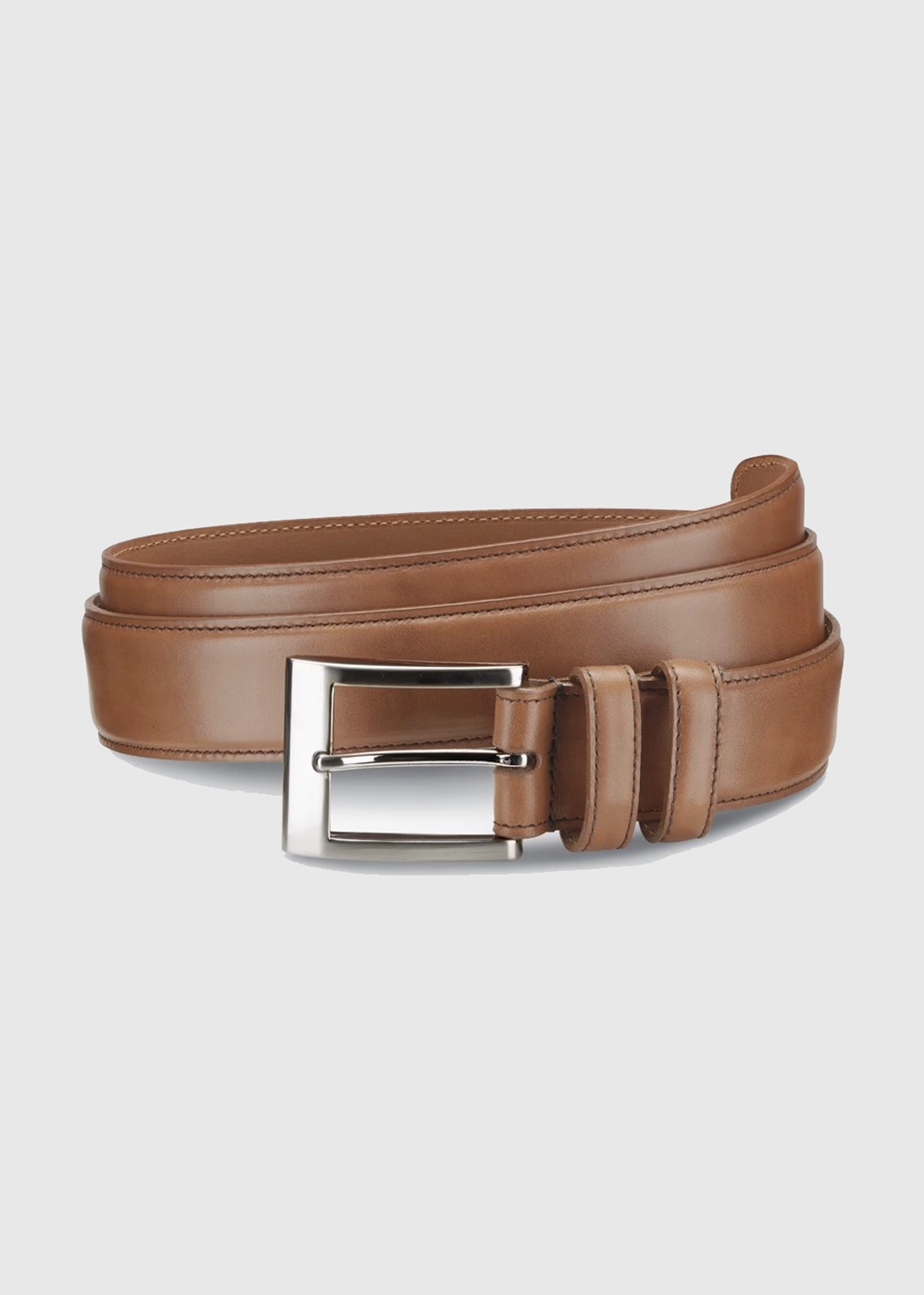Full-Grain Leather Belt with Matching Stitching - Image 3