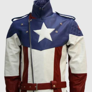 Captain America Biker Leather Jacket