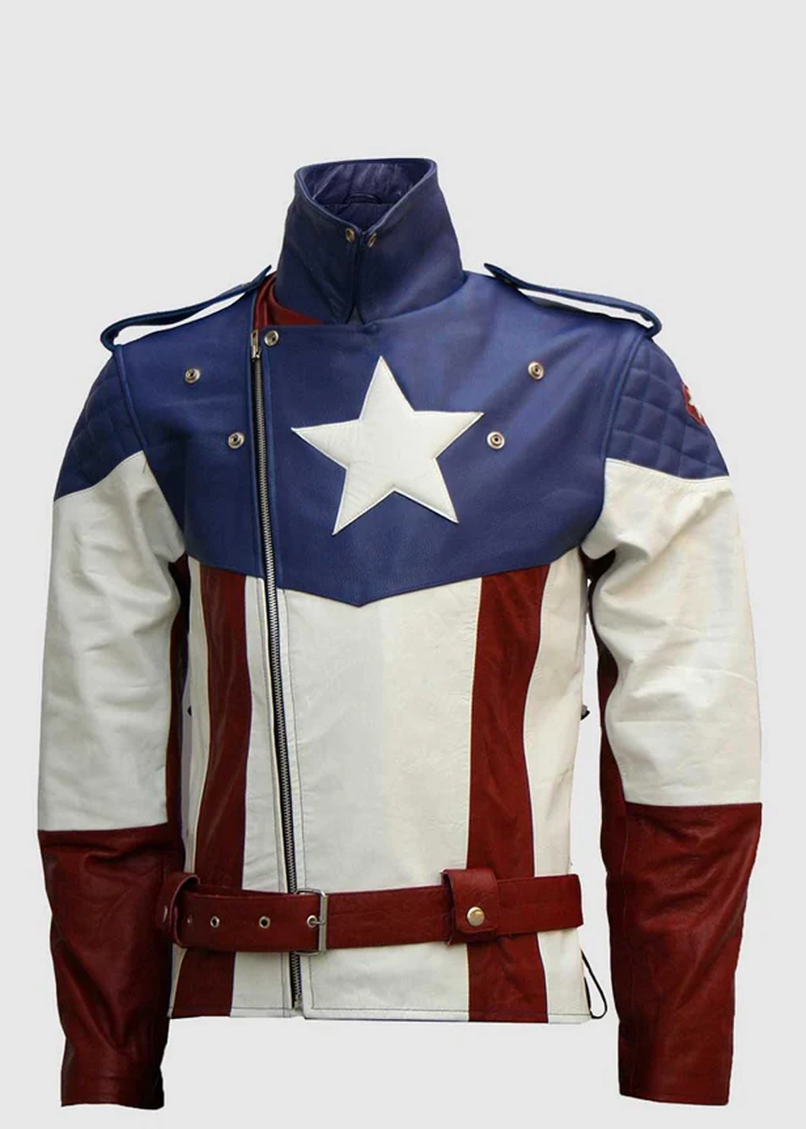Captain America Biker Leather Jacket