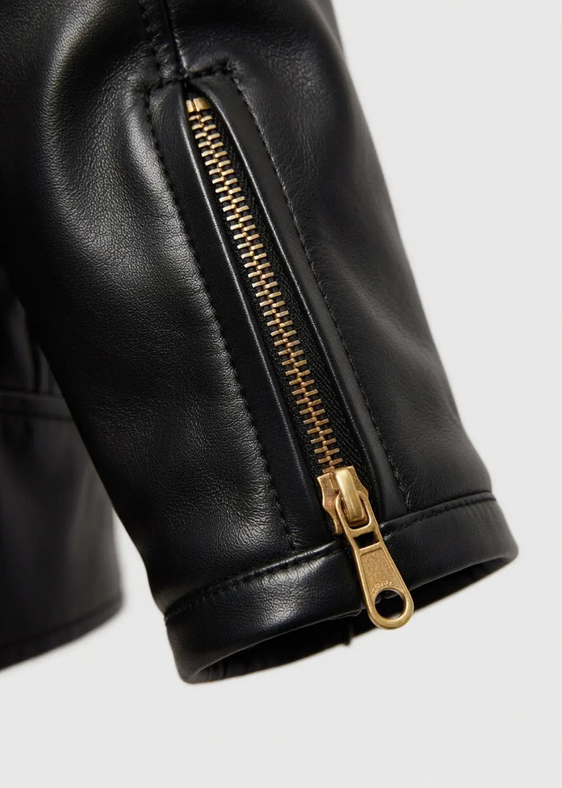 Black Leather Moto Jacket For Men - Image 3