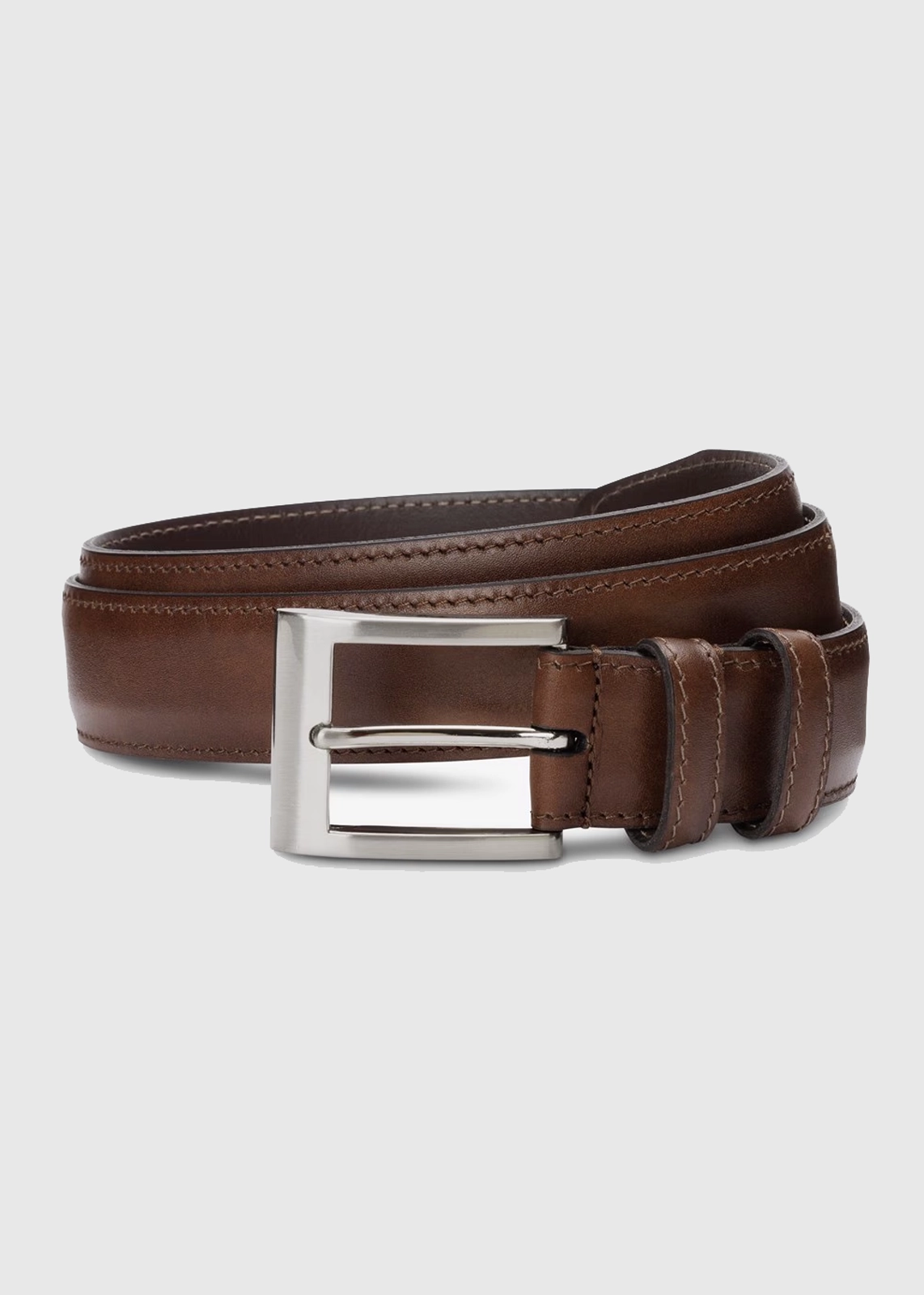 Full-Grain Leather Belt with Matching Stitching - Image 6