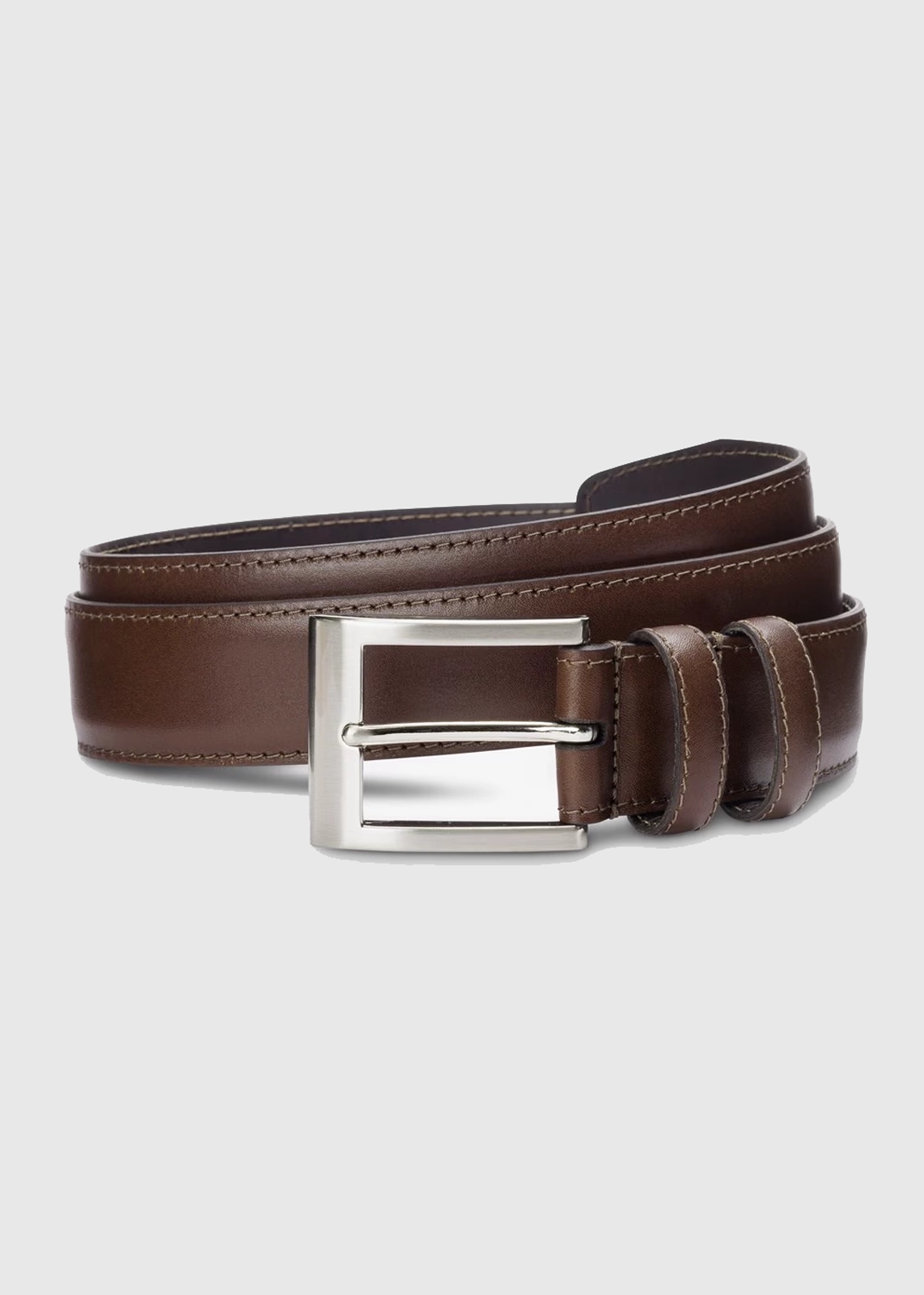 Full-Grain Leather Belt with Matching Stitching - Image 7