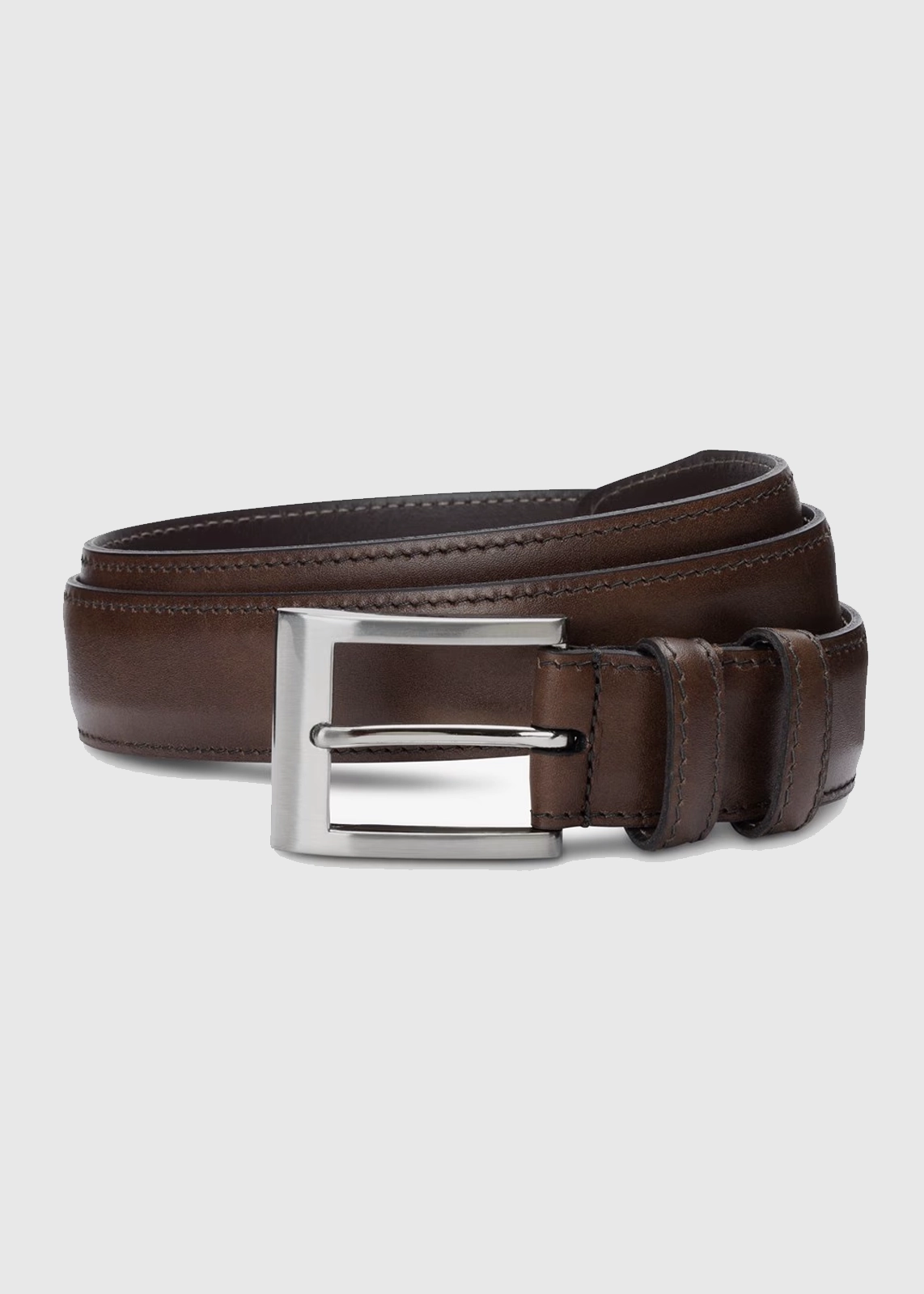 Full-Grain Leather Belt with Matching Stitching - Image 14