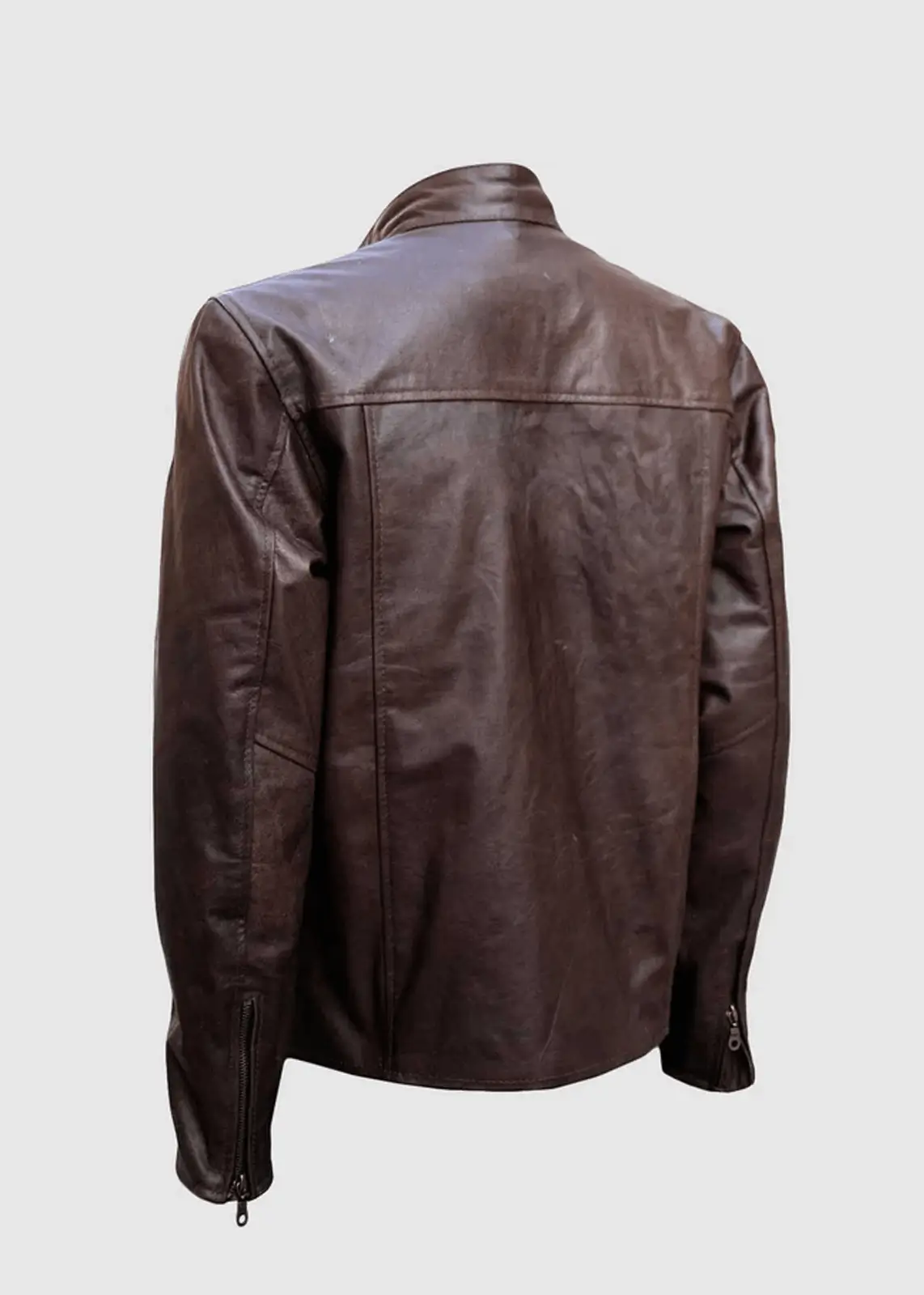 Men's Dark Brown Bomber Jacket - Image 3
