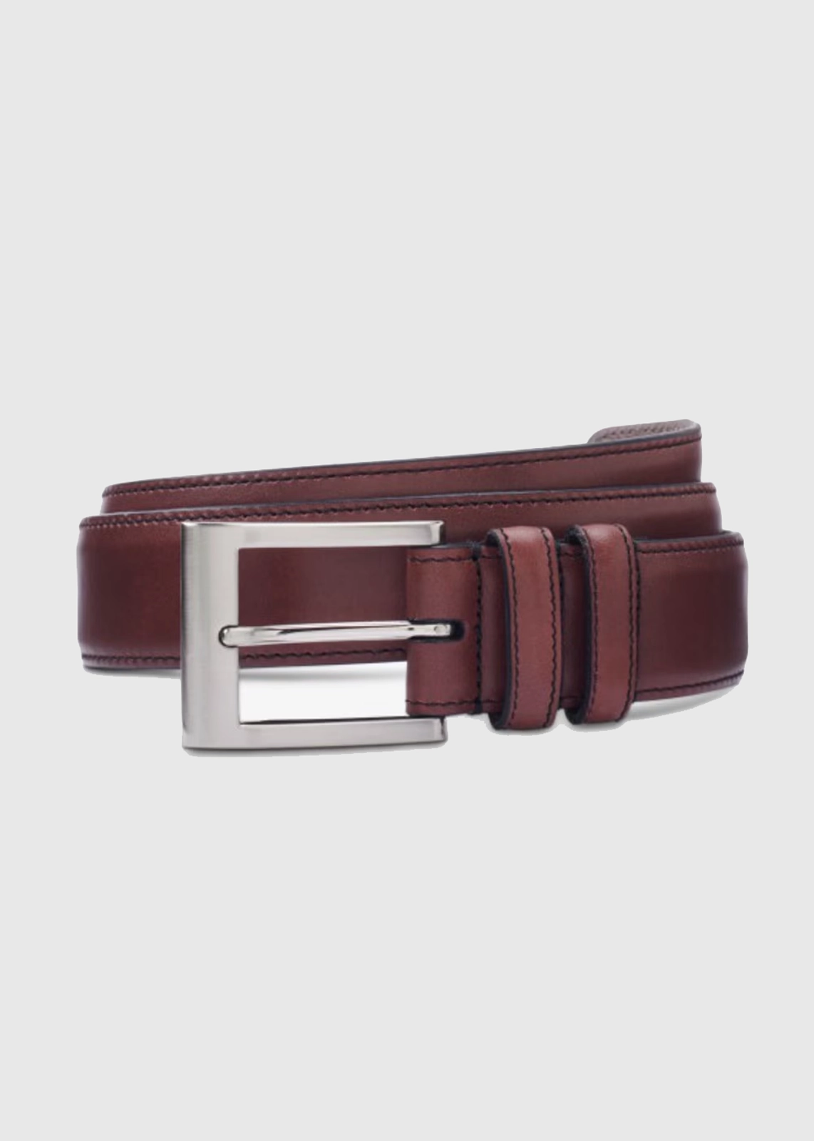 Full-Grain Leather Belt with Matching Stitching - Image 9