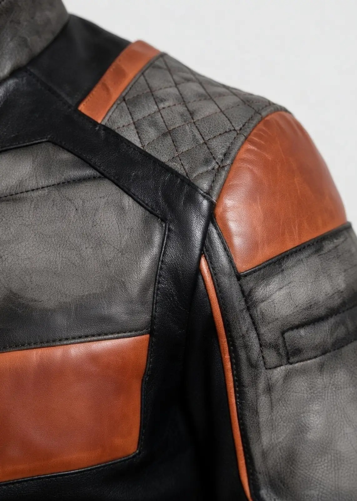 Deathstroke Black and Orange Armored Leather Jacket - Image 5