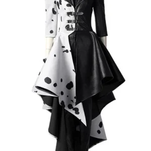 Cruella Black & White Coat – Dalmation Inspired Design